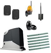 Автоматика для откатных ворот NICE RD400KITFULL6-K1-BT, комплект: привод, 2 пульта, Bluetooth-модуль, фотоэлементы, лампа, 6 реек