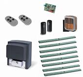 Автоматика для откатных ворот CAME BX704AGS FULL8-A1, комплект: привод, радиоприемник, 2 пульта, фотоэлементы, лампа, 8 реек