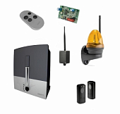 Автоматика для откатных ворот CAME BXL04AGS FULL-K1-T1-BT, комплект: привод, радиоприемник, пульт, фотоэлементы, лампа, Bluetooth-модуль