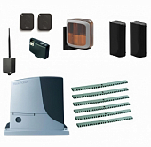 Автоматика для откатных ворот NICE RB600KITFULL6-A-BT, комплект: привод, радиоприёмник, 2 пульта, фотоэлементы, лампа, 6 реек, Bluetooth-модуль 