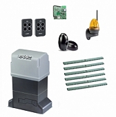 Автоматика для откатных ворот FAAC 844ERKIT FULL6-К, комплект: привод, радиоприемник, 2 пульта, фотоэлементы, лампа, 6 реек