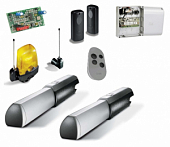 Автоматика для распашных ворот CAME ATI 5000 FULL1, комплект: 2 привода, радиоприемник, пульт, антенна, фотоэлементы, лампа, блок управления