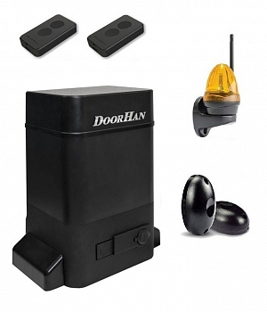 DOORHAN SL-1300PROKITFULL-K Автоматика для откатных ворот DOORHAN SLIDING-1300PROKITFULL-K, комплект: привод, 2 пульта, фотоэлементы, лампа