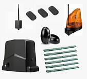 Автоматика для откатных ворот ARW-1000MKIT FULL6-1K-BT-Т3, комплект: привод, 3 пульта, лампа, фотоэлементы, 6 реек, Bluetooth-модуль