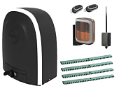 Автоматика для откатных ворот ALUTECH RTO-2000MKIT-L4-BT, комплект: привод, сигнальная лампа, 2 пульта, Bluetooth-модуль, 4 рейки