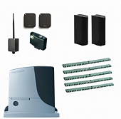 Автоматика для откатных ворот NICE RB600KIT5-FA-BT, комплект: привод, радиоприёмник, 2 пульта, фотоэлементы, 5 реек, Bluetooth-модуль