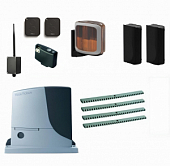 Автоматика для откатных ворот NICE RB600KITFULL4-A-BT, комплект: привод, радиоприёмник, 2 пульта, фотоэлементы, лампа, 4 рейки, Bluetooth-модуль
