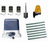 Автоматика для откатных ворот KSL-1300 KIT-L3K7-BT-Т3, комплект: привод, 3 пульта, Bluetooth-модуль, лампа, 7 реек