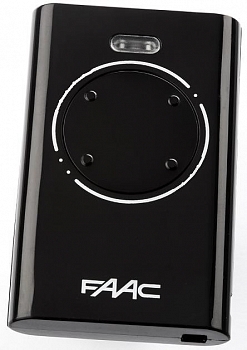 FAAC 7870101 Пульт ДУ (брелок)  XT4 868 SLH LR 868 МГц 4-канальный SLH код, черного цвета, для ворот и шлагбаумов