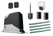 Автоматика для откатных ворот NICE RD400KITFULL4-BT, комплект: привод, 2 пульта, Bluetooth-модуль, фотоэлементы, лампа, 4 рейки 