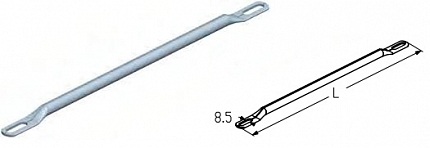ALUTECH TB193S-910 - 402611110 Раскос TB193S-910 RAL9002 для подъёмных секционных ворот