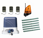 Автоматика для откатных ворот KSL-1300 KIT-L1K6-Т3, комплект: привод, 3 пульта, лампа, 6 реек