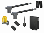 Автоматика для распашных ворот ATW-400KIT FULL-BT, комплект: 2 привода, блок управления, 2 пульта, фотоэлементы, лампа, Bluetooth-модуль