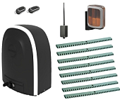 Автоматика для откатных ворот ALUTECH RTO-1000MKIT-L8-BT, комплект: привод, сигнальная лампа, 2 пульта, Bluetooth-модуль, 8 реек