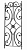ARTEFERRO GD61/1 Декоративная панель с цветком 12мм, Н 1000мм L 430мм