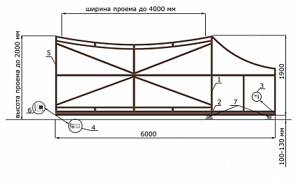 Откатные ворота 4 метра серии ЛУНА, купить в любом городе России с доставкой, размер 4 000х2 000, цвет e128fd62-9af7-11e3-81d6-e447bd2f56ba, цена 67 470 руб.