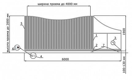 Откатные ворота 4 метра серии РУЧЕЙ, купить в любом городе России с доставкой, размер 4 000х2 000, цвет e128fd37-9af7-11e3-81d6-e447bd2f56ba, цена 83 070 руб.