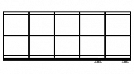 Каркас откатных ворот КОРН серии ЭКО-СП, купить в любом городе России с доставкой, размер 4 000х2 000, цвет e128fd6d-9af7-11e3-81d6-e447bd2f56ba, цена 41 400 руб.