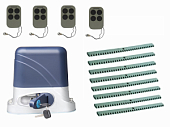 Автоматика для откатных ворот KSL-1300 KIT-KR8-Т4, комплект: привод, 4 пульта, 8 реек