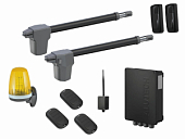 Автоматика для распашных ворот ATW-400KIT FULL-BT-Т3, комплект: 2 привода, блок управления,  3 пульта, фотоэлементы, лампа, Bluetooth-модуль