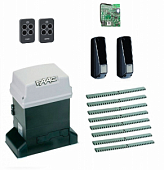 Автоматика для откатных ворот FAAC 746KIT-F8, комплект: привод, радиоприемник, 2 пульта, фотоэлементы, 8 реек