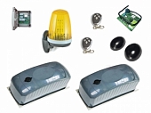 Автоматика для распашных ворот AN-MOTORS ASW4000KIT FULL, комплект: 2 привода, блок управления, монтажный комплект, два пульта, лампа, фотоэлем