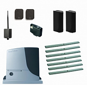 Автоматика для откатных ворот NICE RB600KIT7-FA-BT, комплект: привод, радиоприёмник, 2 пульта, фотоэлементы, 7 реек, Bluetooth-модуль