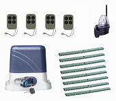 Автоматика для откатных ворот KSL-1300 KIT-L4K8-Т4, комплект: привод, 4 пульта, лампа, 8 реек
