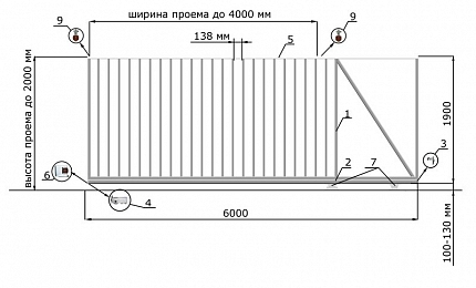 Откатные ворота из дерева серии КЛАССИК, купить в любом городе России с доставкой, размер 4 000х2 000, цвет e128fd37-9af7-11e3-81d6-e447bd2f56ba, цена 57 600 руб.