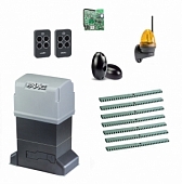 Автоматика для откатных ворот FAAC 844ERKIT FULL7-К, комплект: привод, радиоприемник, 2 пульта, фотоэлементы, лампа, 7 реек