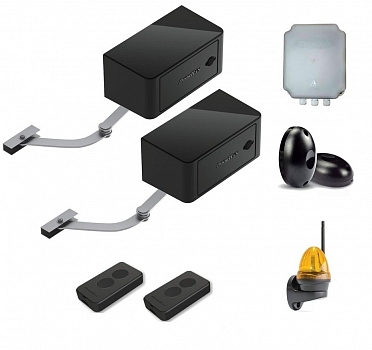 DOORHAN ARM-320PRO/Black-KIT FULL-K Автоматика для распашных ворот DOORHAN ARM-320PRO/Black-KIT FULL-K, комплект: 2 привода, блок управления, 2 пульта, фотоэлементы, лампа