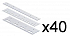 КОРН PL400-40 Пластина (400 мм) для полосовой ПВХ завесы (40 шт)