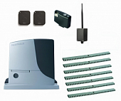 Автоматика для откатных ворот NICE RB600KIT-KR7-BT, комплект: привод, радиоприёмник, 2 пульта, 7 реек, Bluetooth-модуль