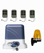 Автоматика для откатных ворот KSL-800 KIT-L3K-Т4, комплект: привод, 4 пульта, лампа