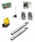Автоматика для распашных ворот CAME AXO 7 KIT-L, комплект: 2 привода, радиоприемник, 2 пульта, антенна, лампа, блок управления