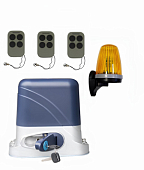 Автоматика для откатных ворот KSL-1300 KIT-L3K-Т3, комплект: привод, 3 пульта, лампа