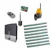 Автоматика для откатных ворот CAME BXL04AGS KIT8-LK-T1-BT, комплект: привод, радиоприемник, пульт, лампа, 8 реек, Bluetooth-модуль