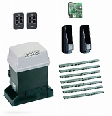 Автоматика для откатных ворот FAAC 746KIT-F7, комплект: привод, радиоприемник, 2 пульта, фотоэлементы, 7 реек