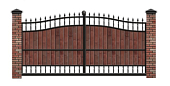 Откатные ворота КОРН ПРЕМИУМ, модель Камея, толщина 60 мм