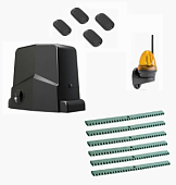 Автоматика для откатных ворот ARW-1000MKIT LK6-T4, комплект: привод, сигнальная лампа, 4 пульта, 6 реек