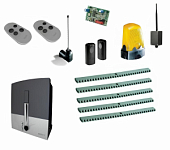 Автоматика для откатных ворот CAME BXL04AGS FULL5-BT, комплект: привод, радиоприемник, 2 пульта, фотоэлементы, лампа, антенна, 5 реек, Bluetooth-модул