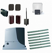 Автоматика для откатных ворот NICE RB600KITFULL7-BT, комплект: привод, радиоприёмник, 2 пульта, фотоэлементы, лампа, 7 реек, Bluetooth-модуль