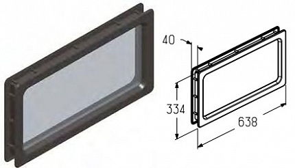 ALUTECH W046-40 - 401985600 Окно для подъёмных секционных ворот