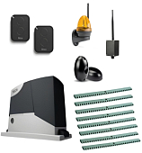 Автоматика для откатных ворот NICE RD400KITFULL8-K1-BT, комплект: привод, 2 пульта, Bluetooth-модуль, фотоэлементы, лампа, 8 реек