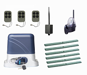 Автоматика для откатных ворот KSL-1300 KIT-L4K6-BT-Т3, комплект: привод, 3 пульта, Bluetooth-модуль, лампа, 6 реек
