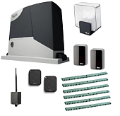 Автоматика для откатных ворот NICE RD400KITFULL6-BT, комплект: привод, 2 пульта, Bluetooth-модуль, фотоэлементы, лампа, 6 реек