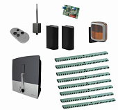 Автоматика для откатных ворот CAME BXL04AGS FULL8-A-T1-BT, комплект: привод, радиоприемник, пульт, фотоэлементы, лампа, 8 реек, Bluetooth-модуль