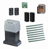 Автоматика для откатных ворот FAAC 844ERKIT FULL-A8, комплект: привод, радиоприемник, 2 пульта, фотоэлементы, лампа, 8 реек