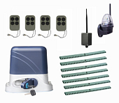 Автоматика для откатных ворот KSL-1300 KIT-L4K7-BT-Т4, комплект: привод, 4 пульта, Bluetooth-модуль, лампа, 7 реек