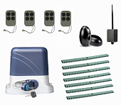 Автоматика для откатных ворот KSL-1300 KIT-FK7-BT-Т4, комплект: привод, 4 пульта, Bluetooth-модуль, фотоэлементы, 7 реек